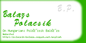 balazs polacsik business card